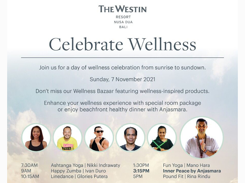 ‘Annual Celebrate Wellness’ di The Westin Resort Nusa Dua, Bali